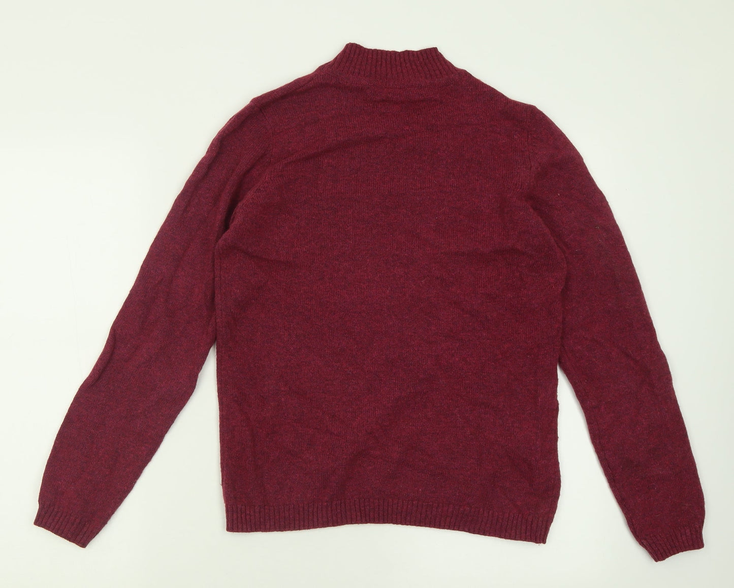 Isle Essentials Womens Purple Crew Neck  Nylon Pullover Jumper Size S