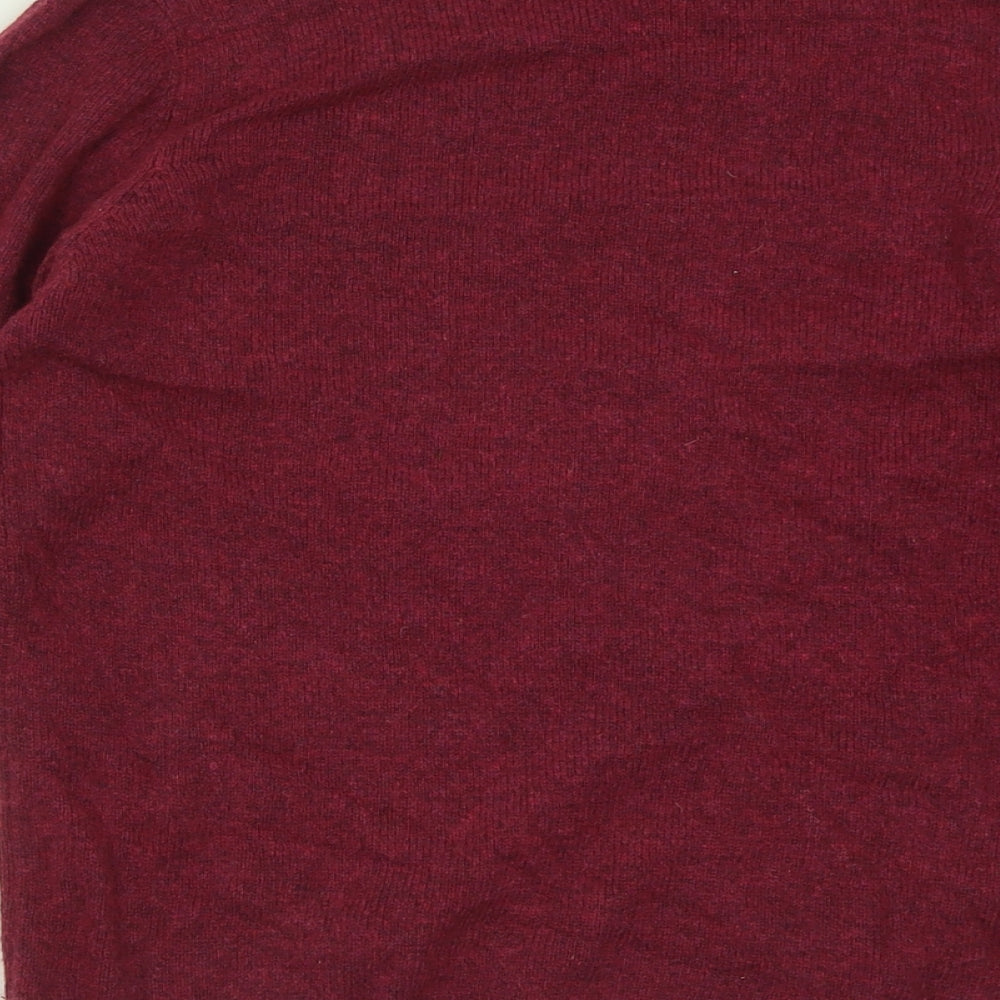 Isle Essentials Womens Purple Crew Neck  Nylon Pullover Jumper Size S