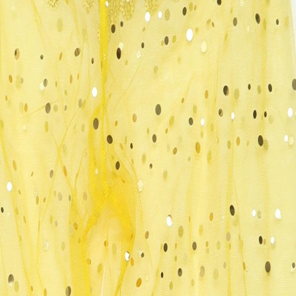 1st Position Womens Yellow Polka Dot Nylon Cropped Trousers Size 28 in L24 in Regular