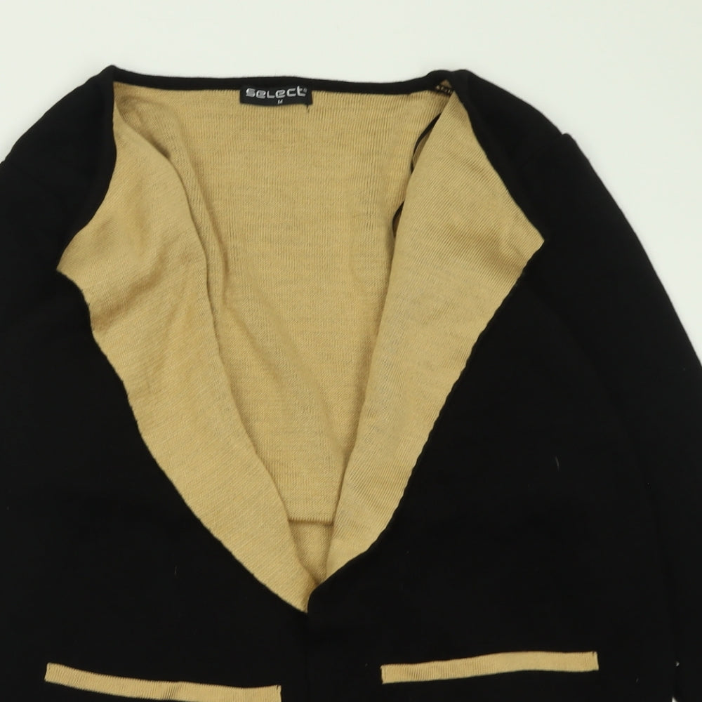 Womens UK Size M Select Black Cardigan Jumper