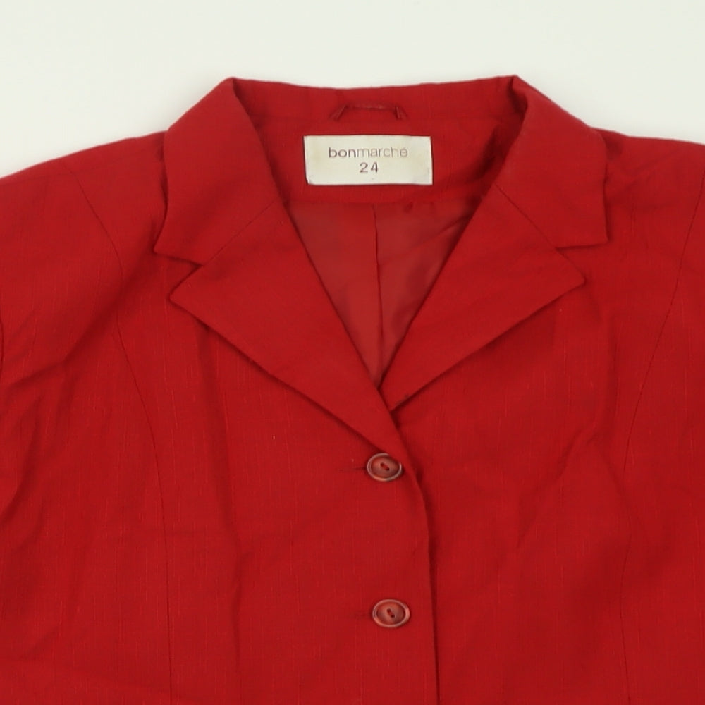 Womens UK Size 2 Bonmarché Red Jacket