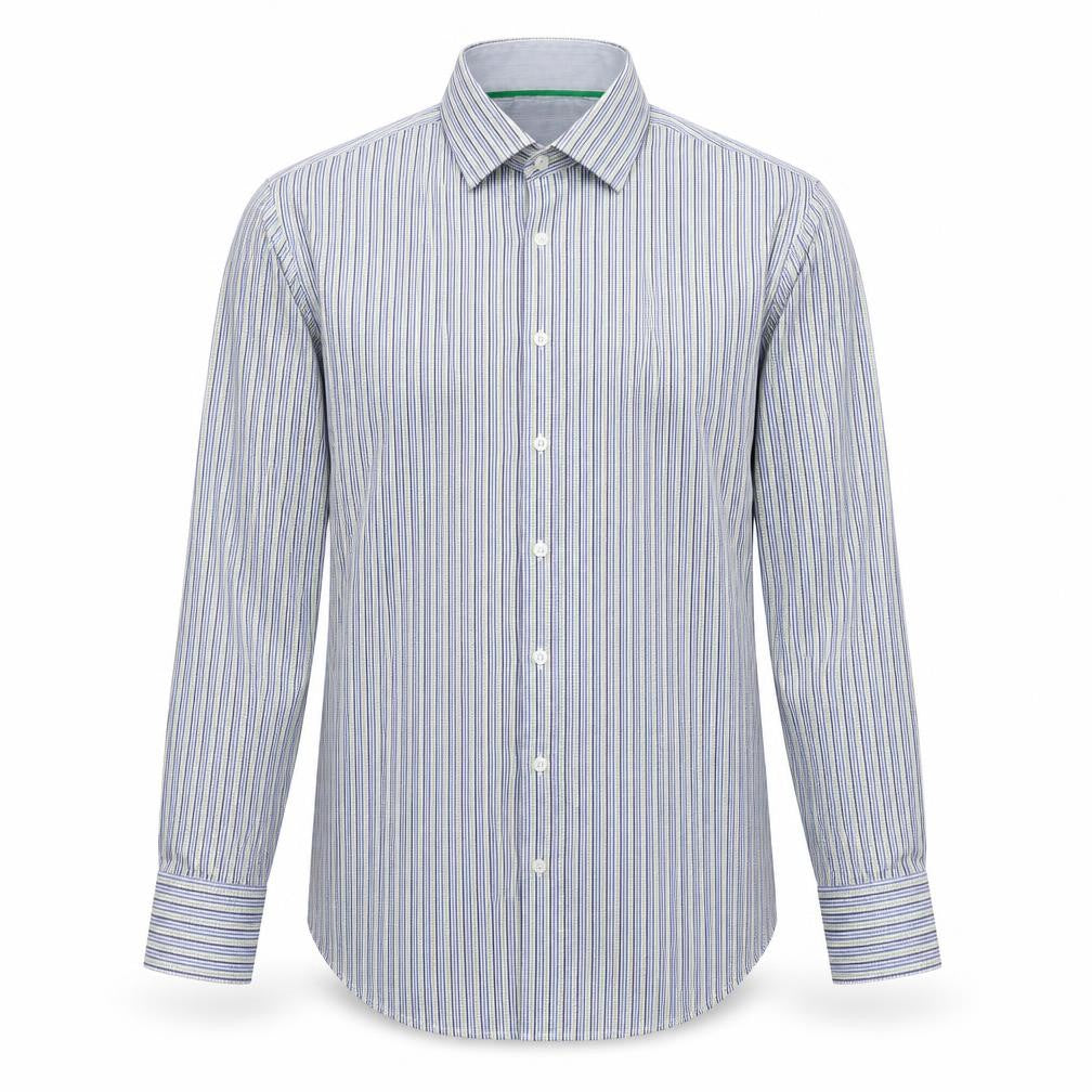 Mens UK Size L Hawes & Curtis Blue  Button-Up Long Sleeve Casual Shirt