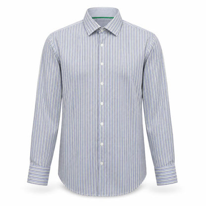 Mens UK Size L Hawes & Curtis Blue  Button-Up Long Sleeve Casual Shirt