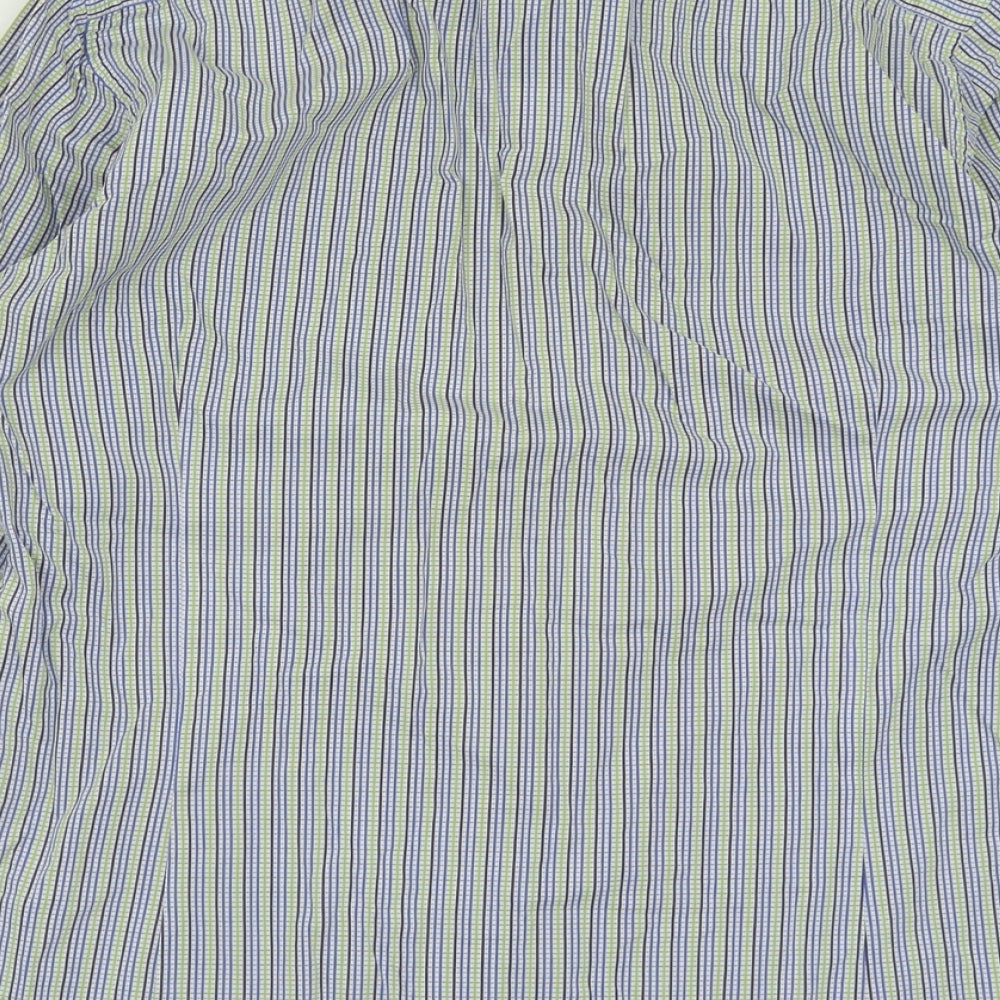 Mens UK Size L Hawes & Curtis Blue  Button-Up Long Sleeve Casual Shirt