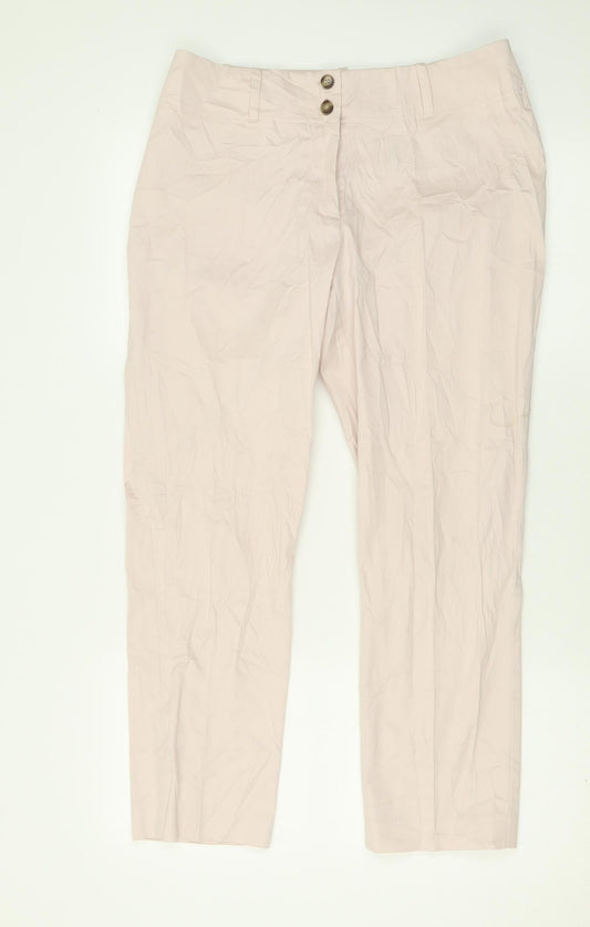 Womens UK Size 12 H&M Regular Fit  Pink Trousers