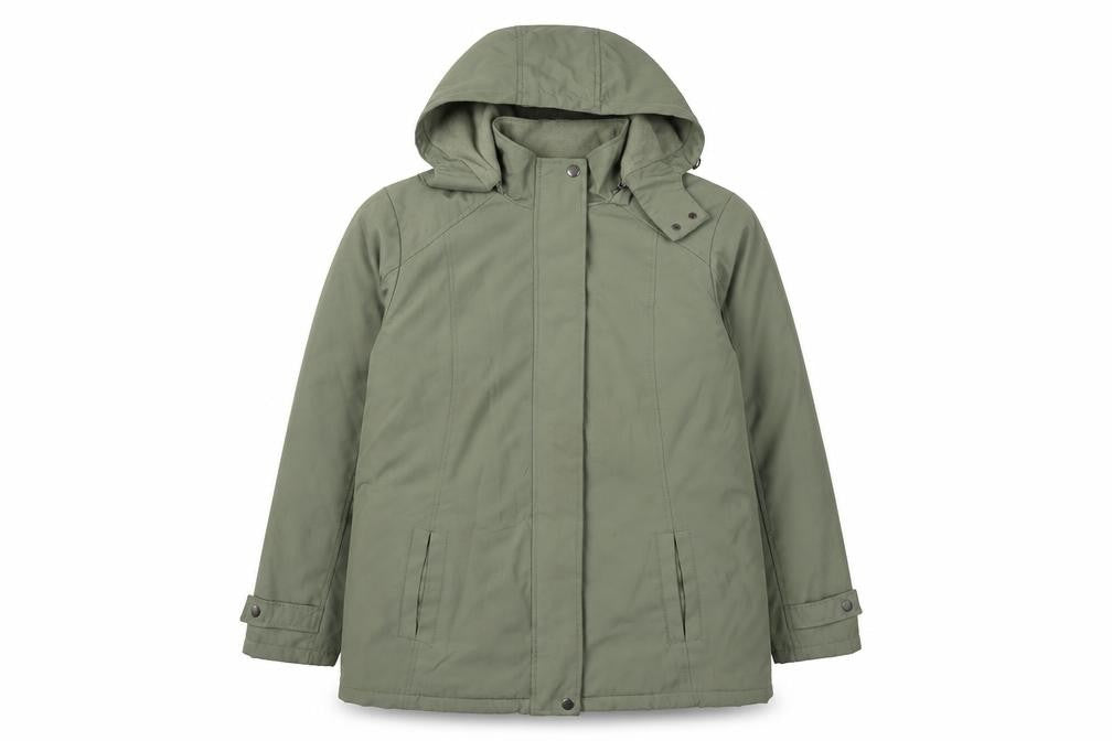 BM Womens Green   Parka Coat Size S  Zip