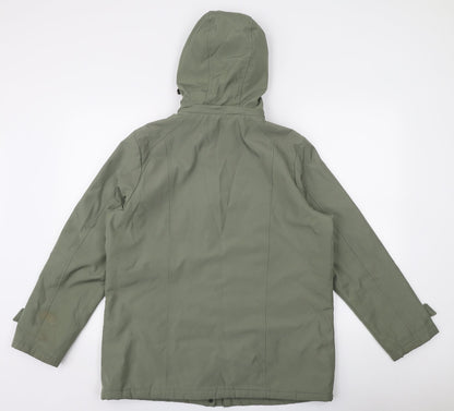 BM Womens Green   Parka Coat Size S  Zip