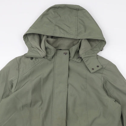 BM Womens Green   Parka Coat Size S  Zip