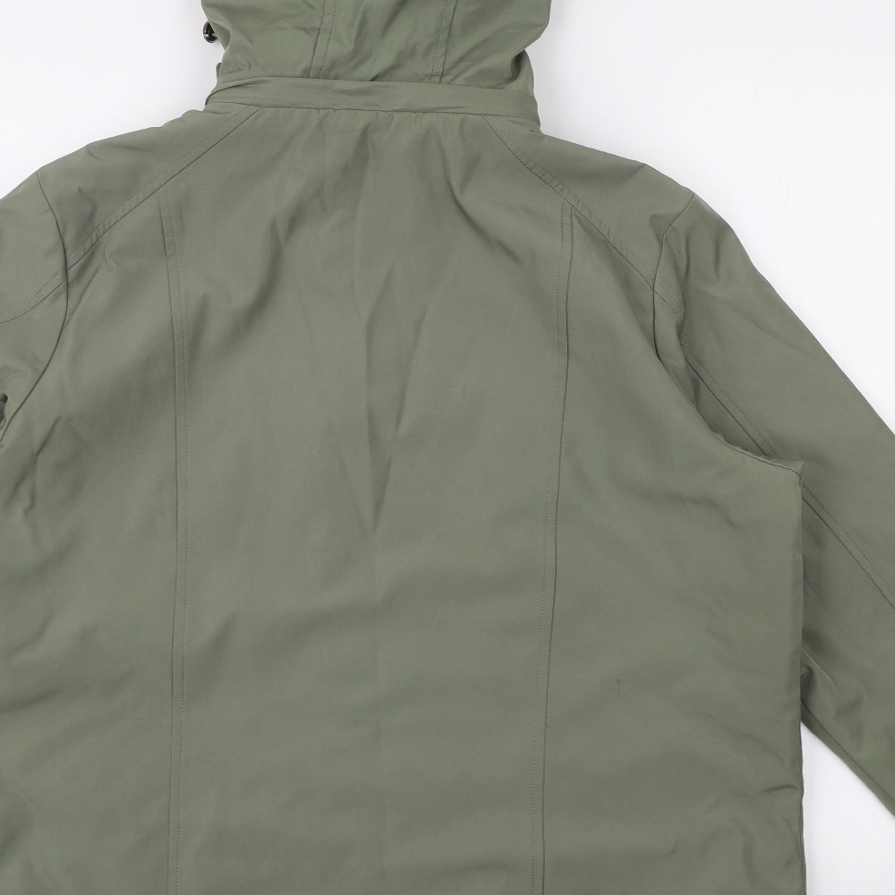 BM Womens Green   Parka Coat Size S  Zip