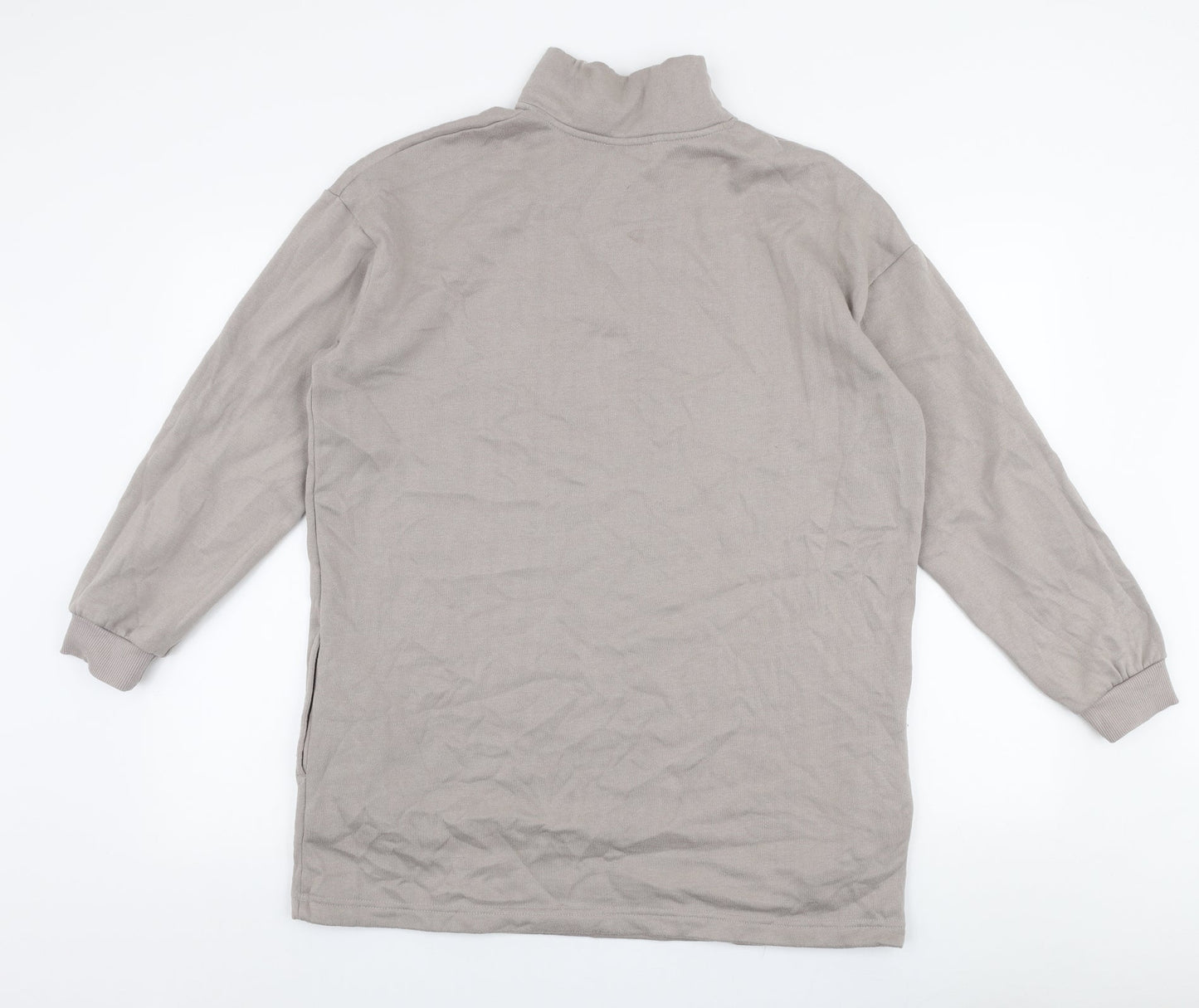 Papaya Womens Grey  Cotton Pullover Sweatshirt Size M  Zip