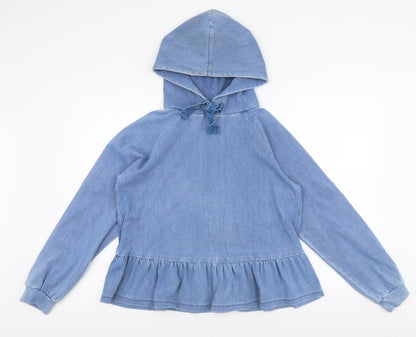 Womens UK Size XS NEXT Blue Pullover Hoodie