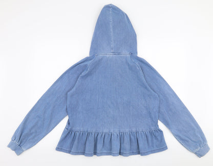 Womens UK Size XS NEXT Blue Pullover Hoodie