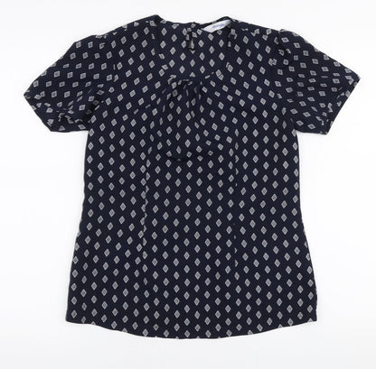 Womens UK Size 6 Alexandra Blue Basic Blouse