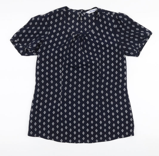 Womens UK Size 6 Alexandra Blue Basic Blouse