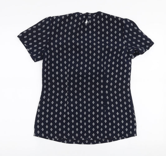 Womens UK Size 6 Alexandra Blue Basic Blouse