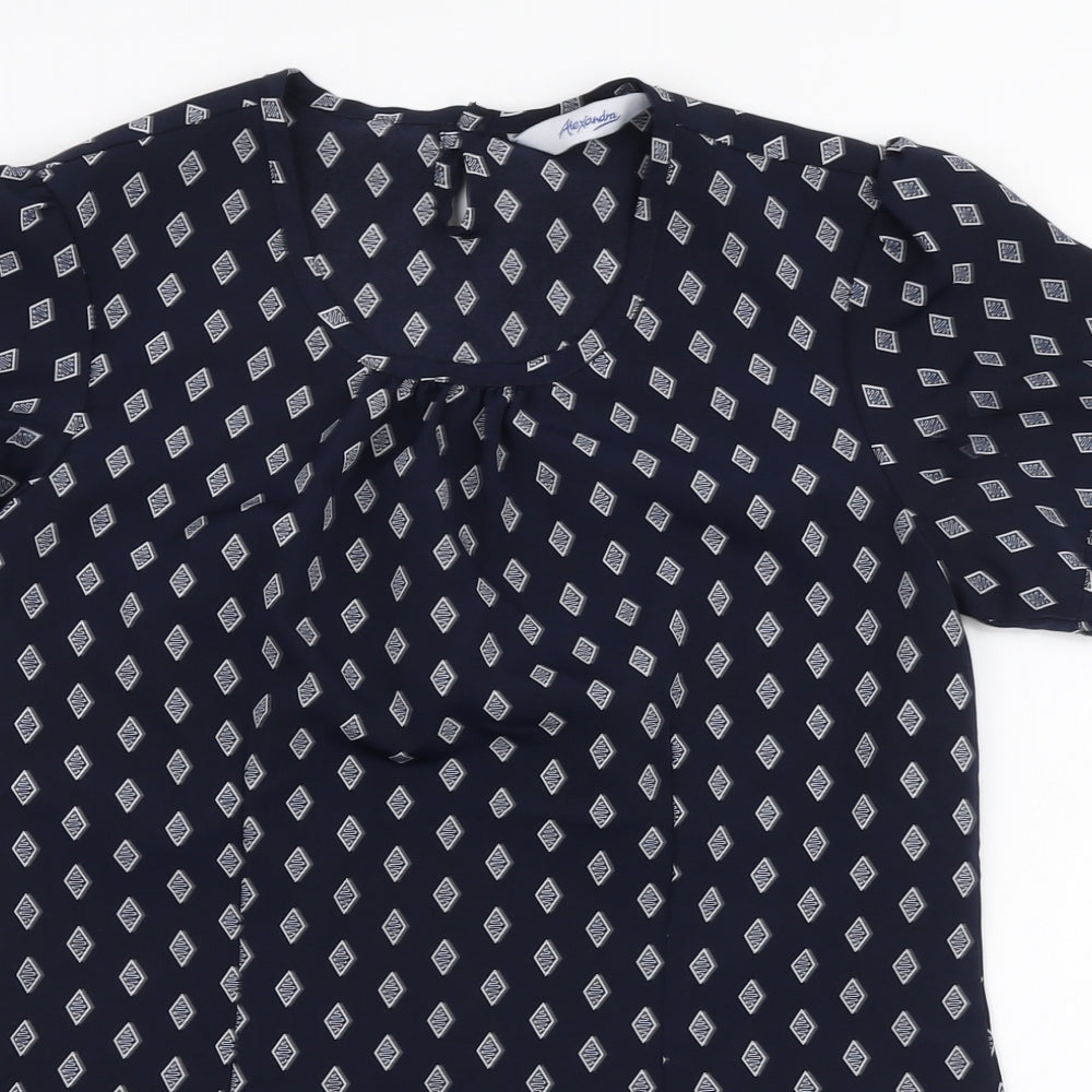 Womens UK Size 6 Alexandra Blue Basic Blouse