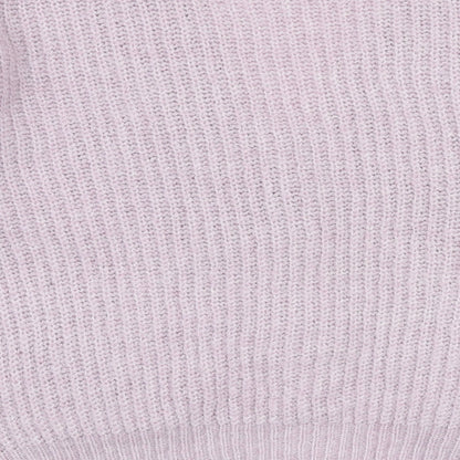 Primark Womens Purple V-Neck  Acrylic Cardigan Jumper Size 2XS