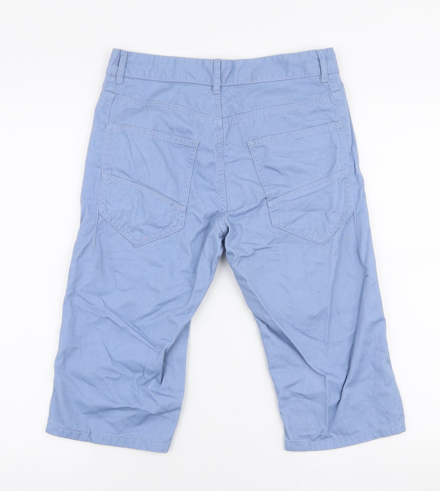 Cedar Wood State Mens Blue  Cotton Chino Shorts Size 28 in L14 in Regular Zip