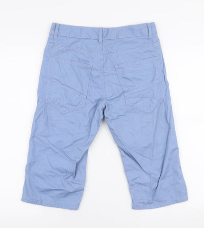 Cedar Wood State Mens Blue  Cotton Chino Shorts Size 28 in L14 in Regular Zip