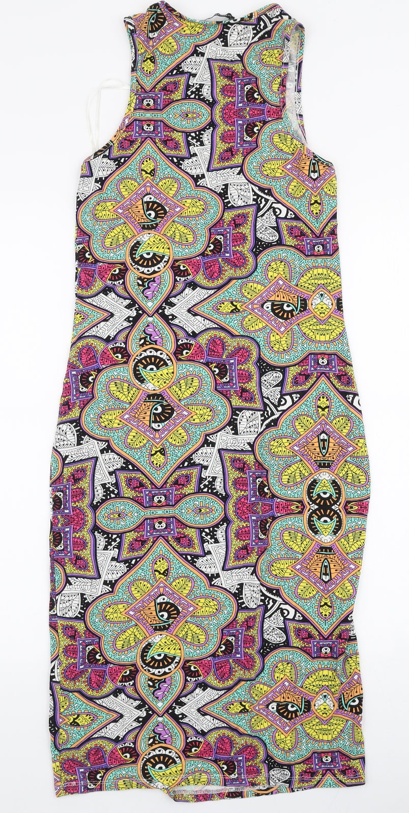 Atmosphere Womens Multicoloured Paisley Viscose Bodycon  Size 10  High Neck Pullover