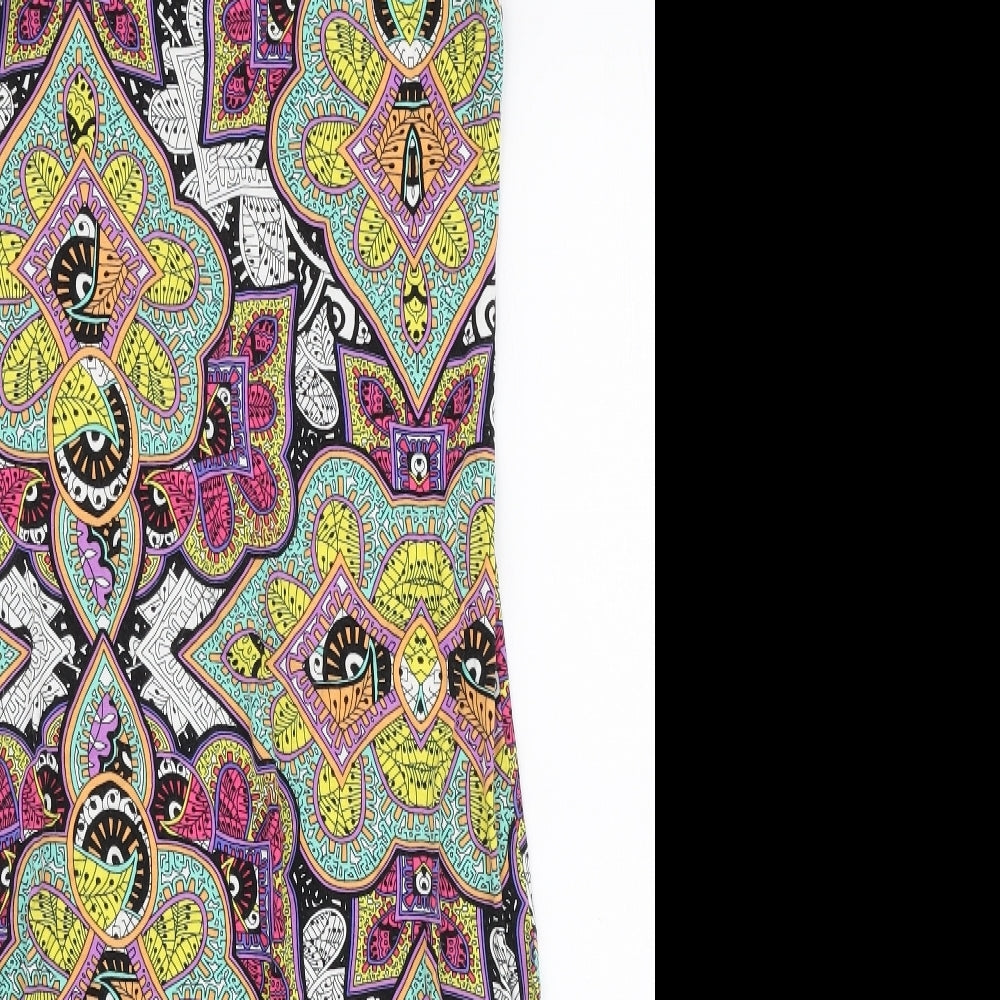 Atmosphere Womens Multicoloured Paisley Viscose Bodycon  Size 10  High Neck Pullover