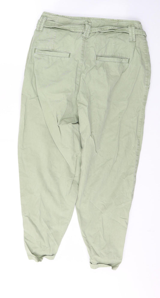 F&F Womens Green  Cotton Skinny Jeans Size 10 L24.5 in Regular Button