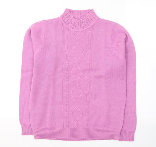Womens UK Size 10 EWM Pink Pullover Jumper