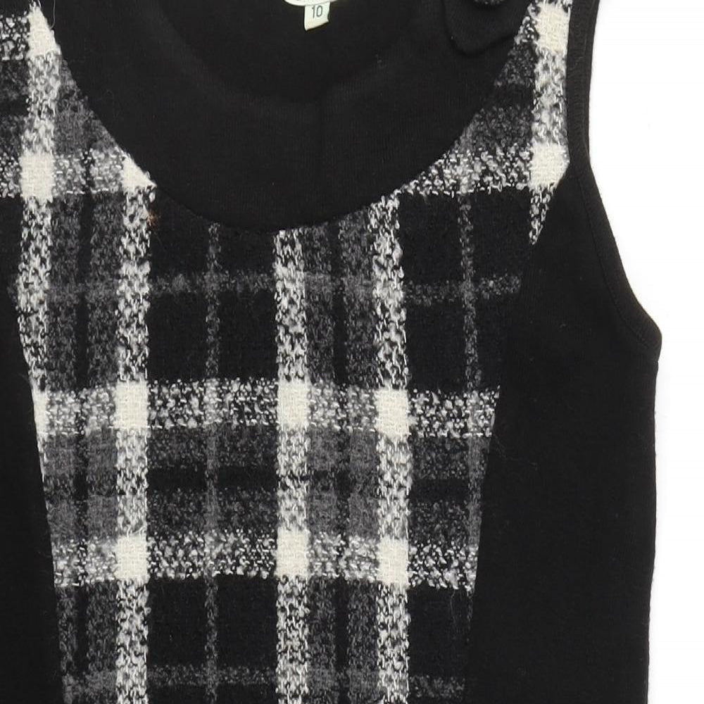 Womens UK Size 10 CULTURE Black Tunic Jumper