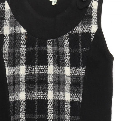 Womens UK Size 10 CULTURE Black Tunic Jumper