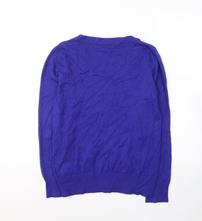 Womens UK Size 12 Preworn Blue Pullover Jumper