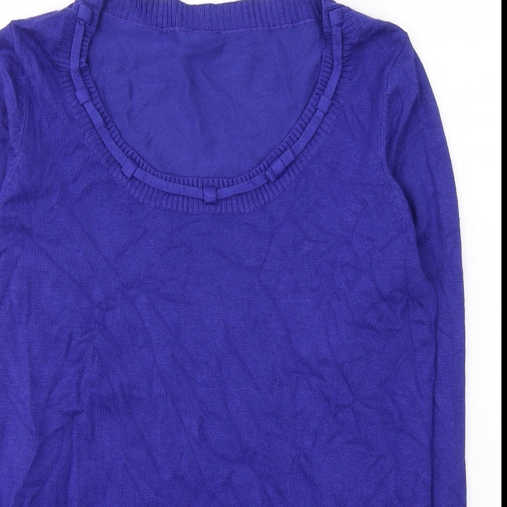 Womens UK Size 12 Preworn Blue Pullover Jumper