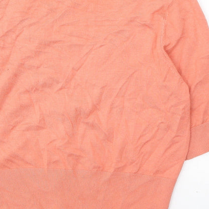 F&F Womens Orange V-Neck  Viscose Cape Jumper Size 10