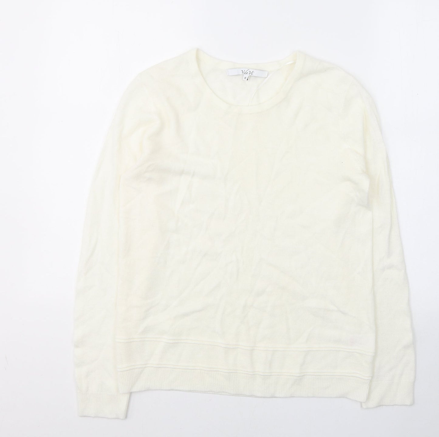 Womens UK Size M VIDA VI White Pullover Jumper