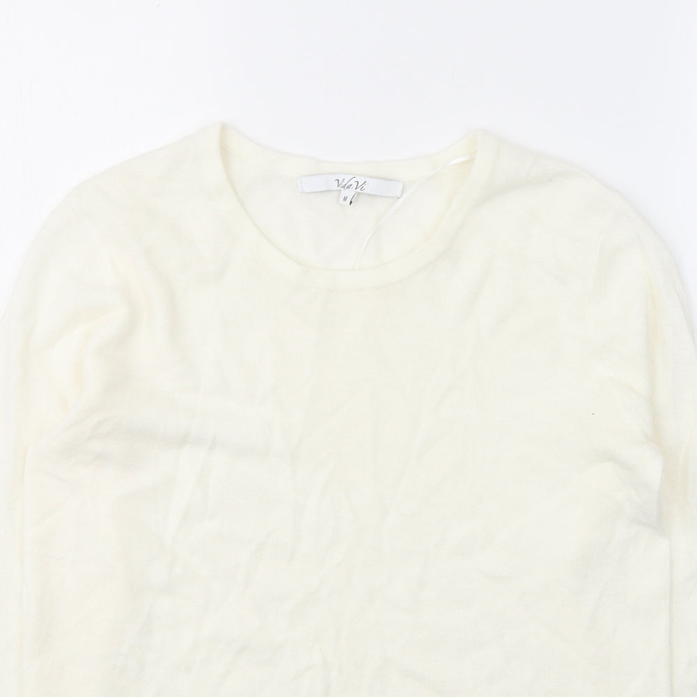 Womens UK Size M VIDA VI White Pullover Jumper