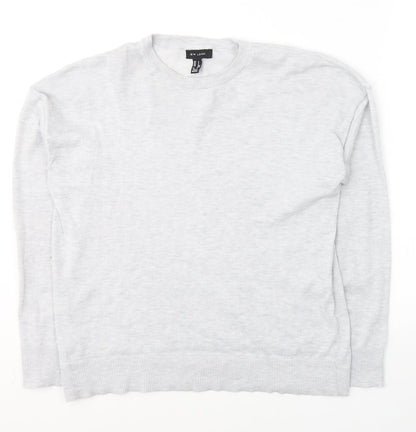 New Look Mens Grey Round Neck  Polyester Pullover Jumper Size S