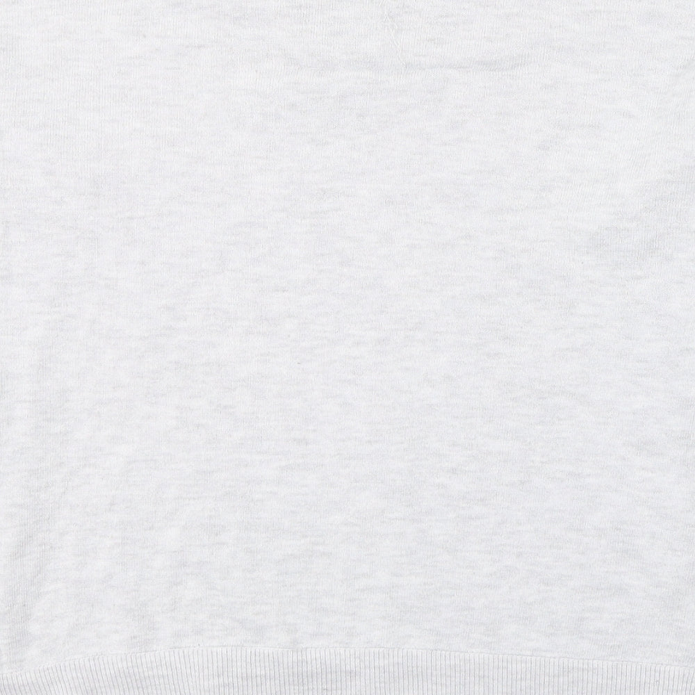 New Look Mens Grey Round Neck  Polyester Pullover Jumper Size S