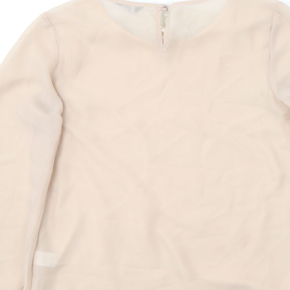Womens UK Size 8 F&F Beige Basic Blouse