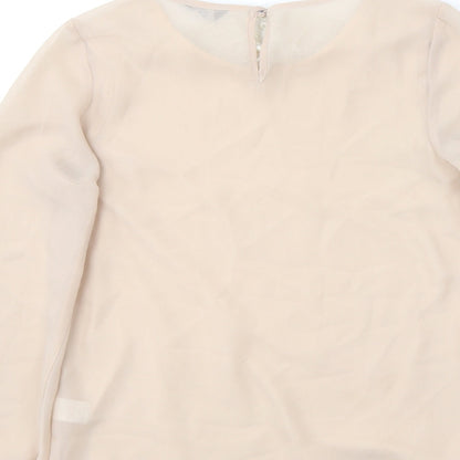 Womens UK Size 8 F&F Beige Basic Blouse