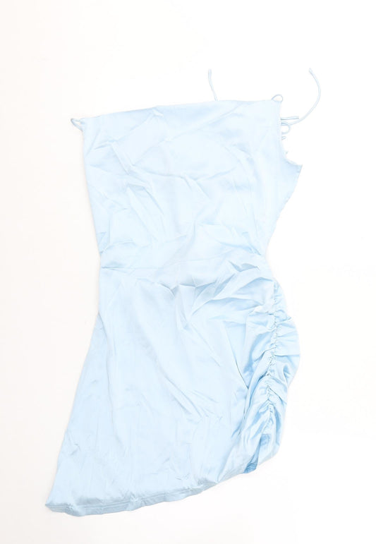 Cider Womens Blue  Polyester Shift  Size XS  Square Neck Zip