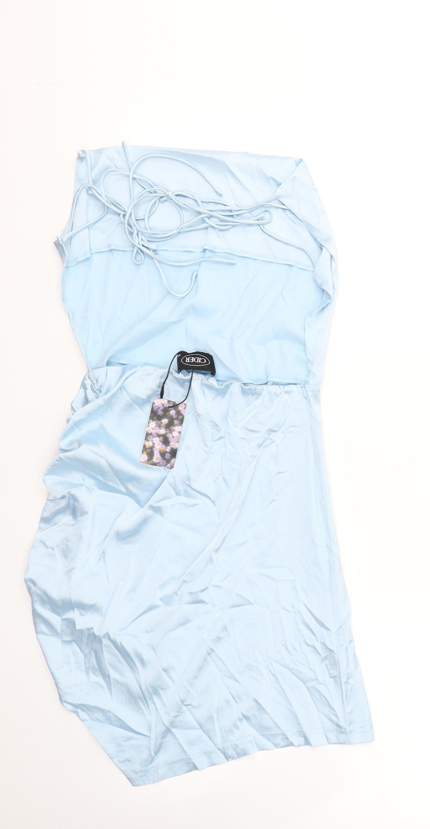 Cider Womens Blue  Polyester Shift  Size XS  Square Neck Zip