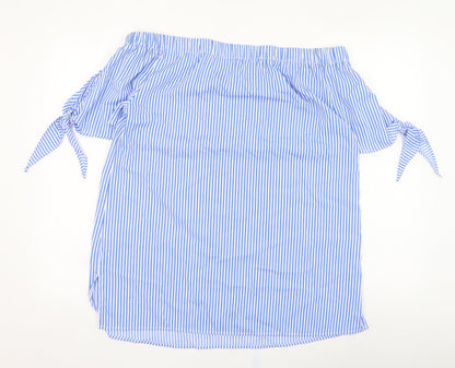 Womens UK Size 14 Pep&co Blue Basic Blouse