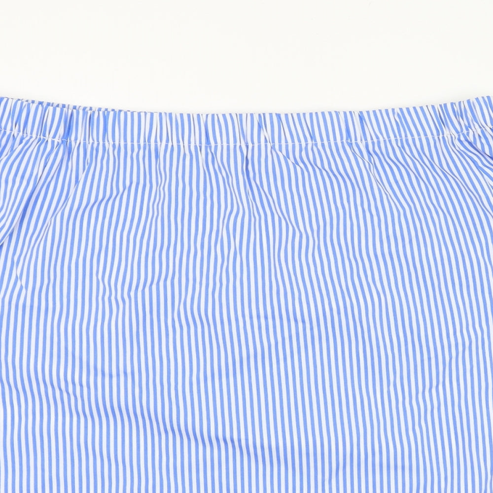 Womens UK Size 14 Pep&co Blue Basic Blouse