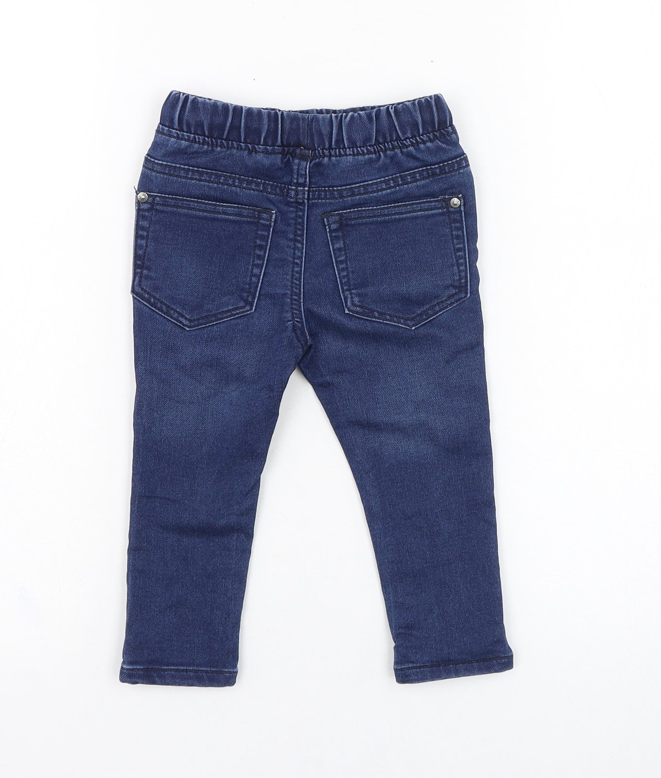 Dunnes Stores Boys Blue  Cotton Capri Jeans Size 9 Months  Pullover