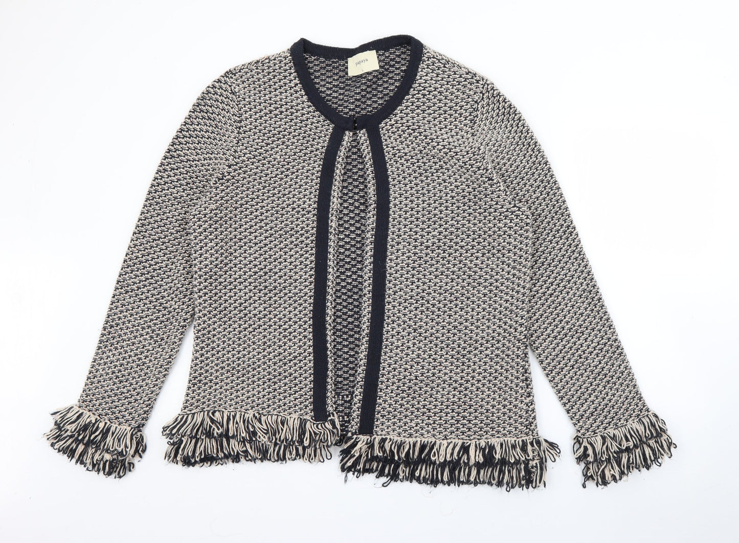 Papaya Womens Beige   Jacket  Size L  Hook & Eye