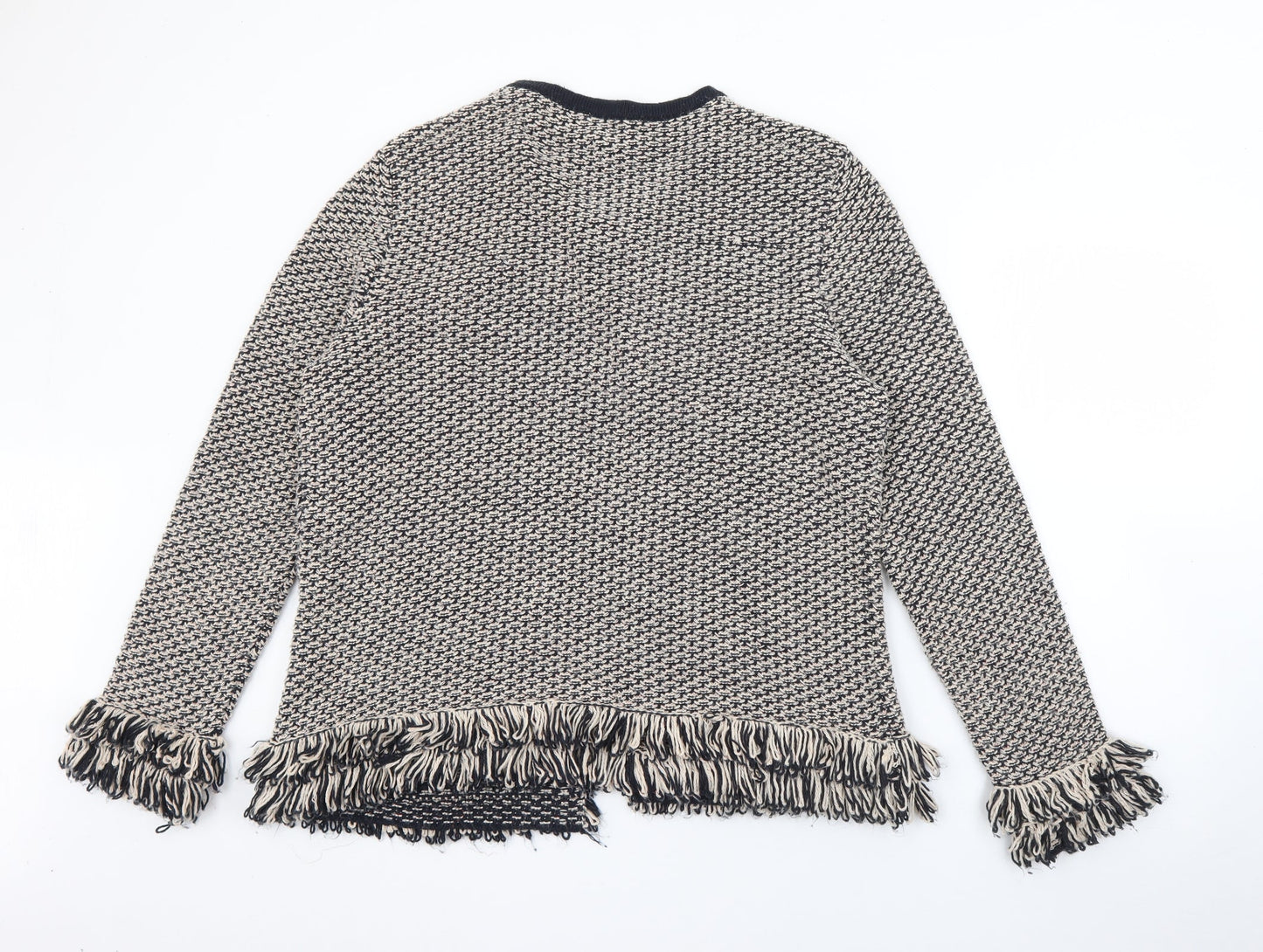 Papaya Womens Beige   Jacket  Size L  Hook & Eye