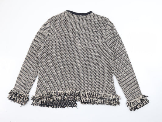 Papaya Womens Beige   Jacket  Size L  Hook & Eye