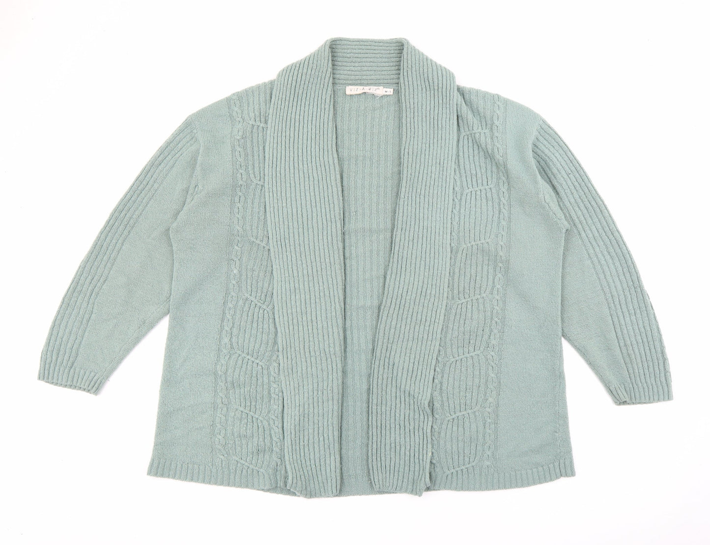 Womens UK Size M Viz a Viz Green Cardigan Jumper