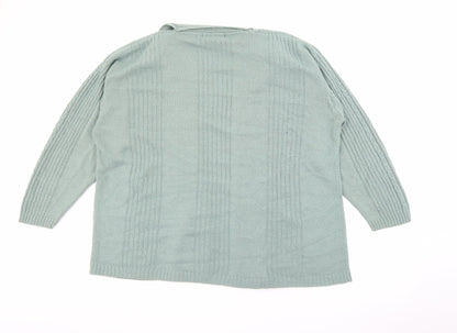 Womens UK Size M Viz a Viz Green Cardigan Jumper