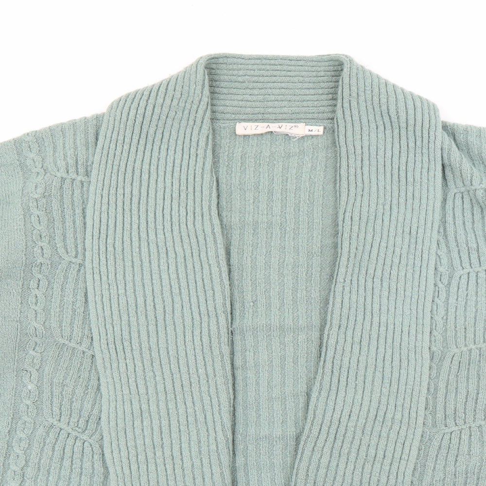Womens UK Size M Viz a Viz Green Cardigan Jumper