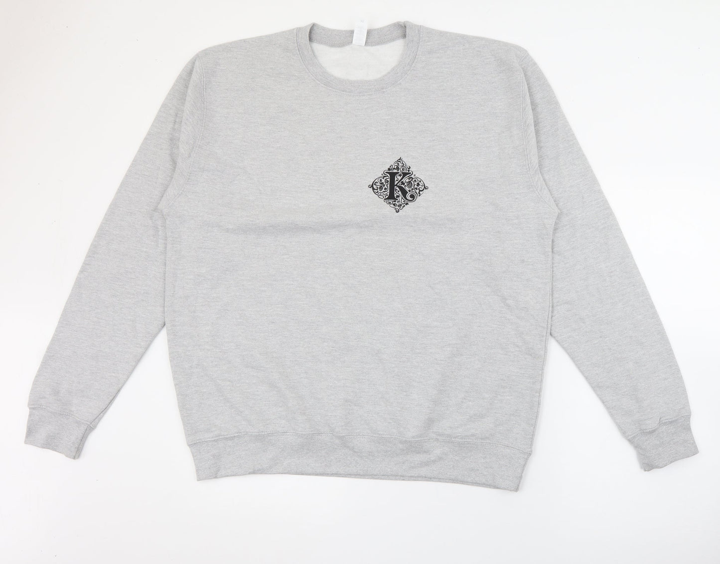 Just Hoods Womens Grey  Cotton Pullover Sweatshirt Size XL